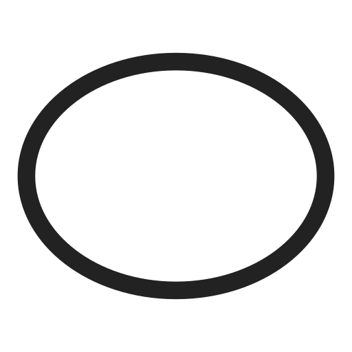 Ellipse, figure, form, geometry, graphic, line, shape icon
