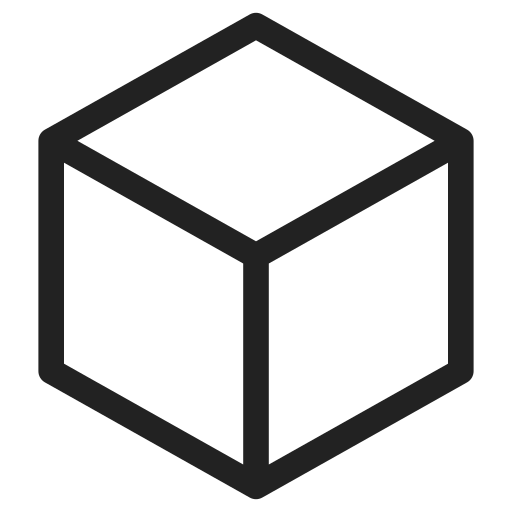 Cube, geometry, shape, figure, form, graphic, line icon
