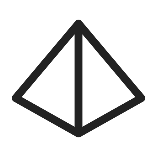 Geometry, pyramid, figure, form, graphic, line, shape icon
