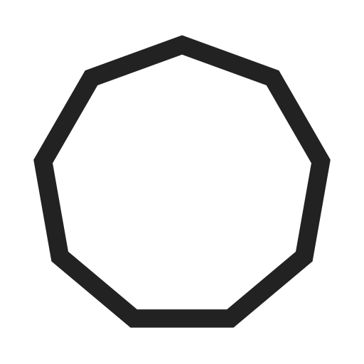 Graphic, nonagon, figure, form, geometry, line, shape icon