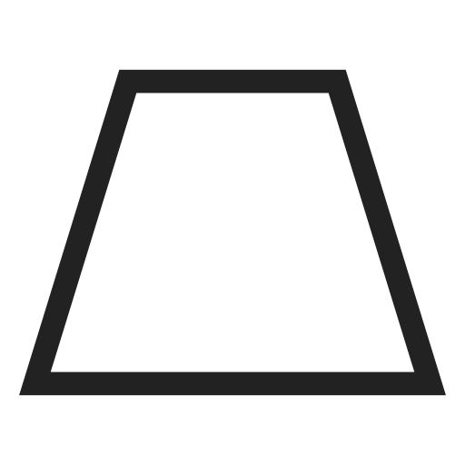 Trapezoid, figure, form, geometry, graphic, line, shape icon
