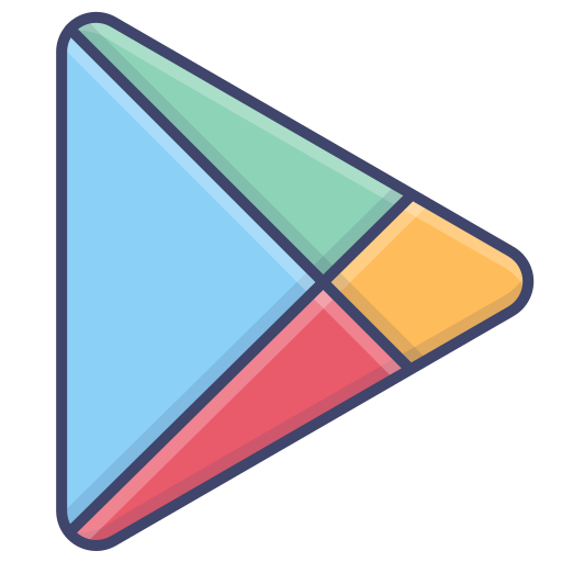 Brand, google, logo, play icon