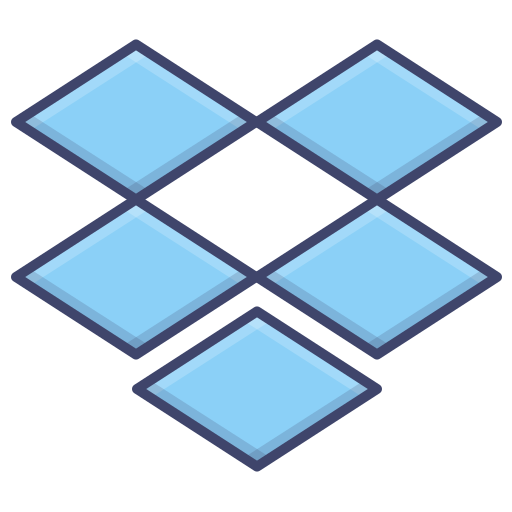 Brand, dropbox, logo, upload icon