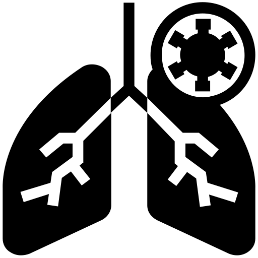 Corona, coronavirus, disease, lungs, pain, symptom, virus icon
