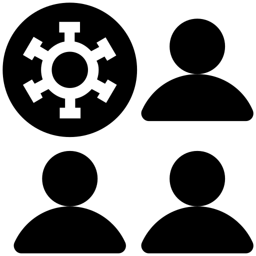Corona, coronavirus, infection, patient, people, spread, virus icon