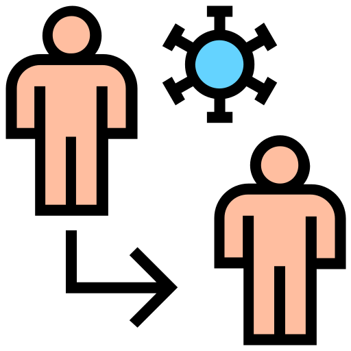 Corona, coronavirus, covid, germs, sharing, virus icon