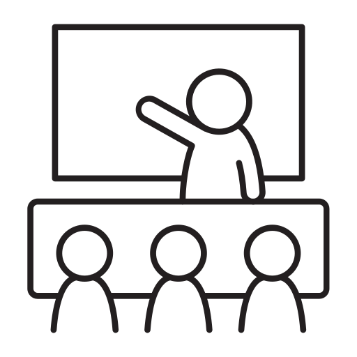 Conference, meeting, discussion, strategy, training icon