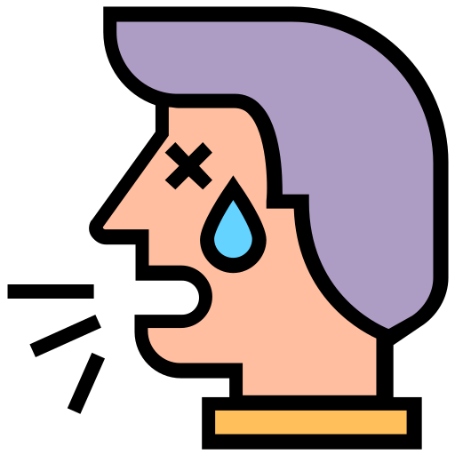 Corona, coronavirus, cough, coughing, symptom, virus icon