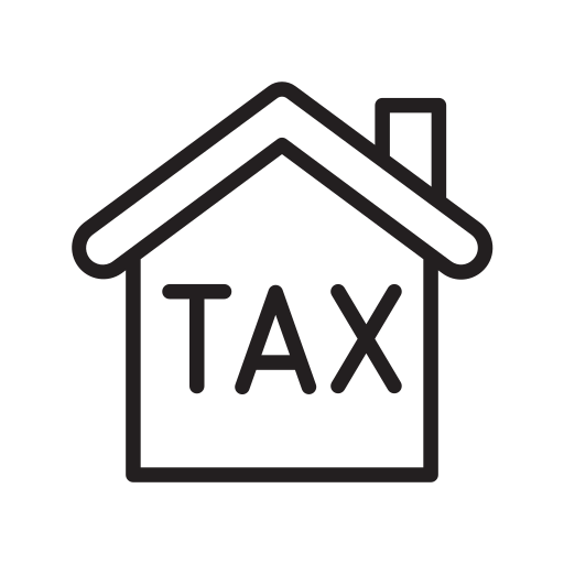 Annual, fee, home, house, payment, residential, tax icon