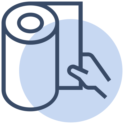 Clean, corona, coronavirus, hand, tissue paper, virus icon