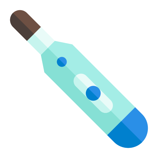 Measure, temperature, thermometer, virus icon