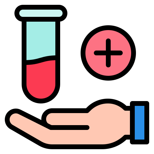 Drug, medicine, tablet, test tube, vaccine, virus icon