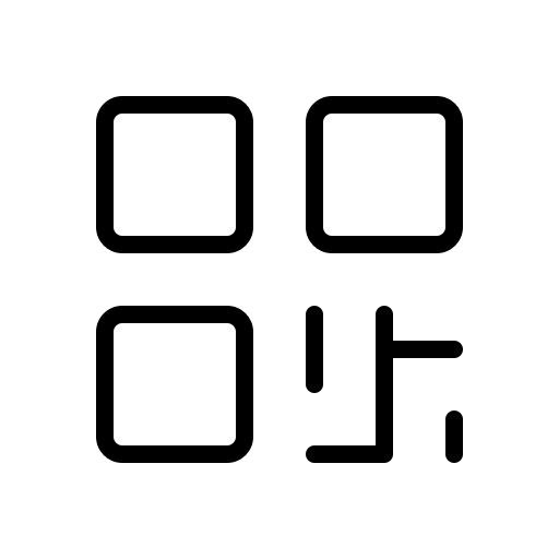 Qr, code, thin icon