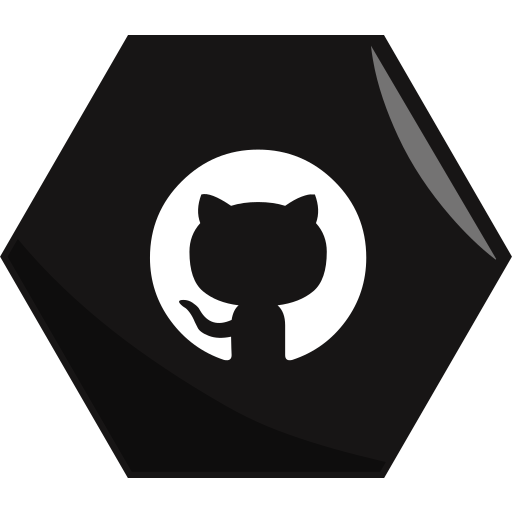 Coding, github, hexagon, networking, programming, social icon