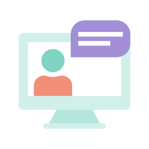 Chatting, communication, online chatting, video call, video chat icon