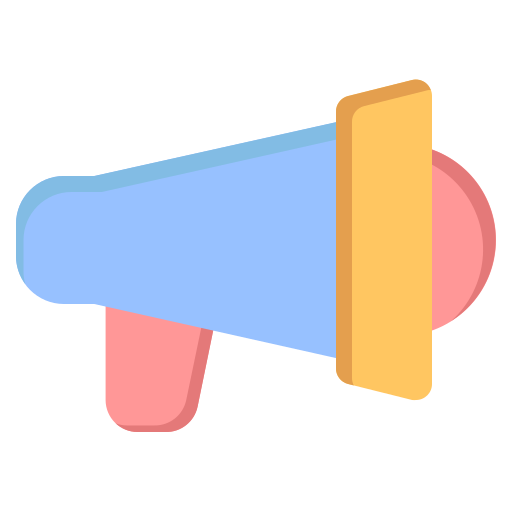 Announce, bullhorn, communication, megaphone, speaker icon