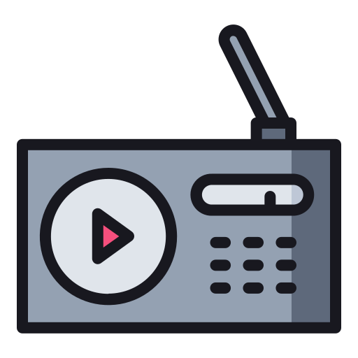 Communication, interaction, marketing, advertising, radio icon