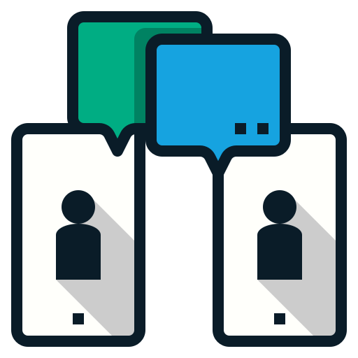 Communication, conference, distance, phone, physical, social, video icon
