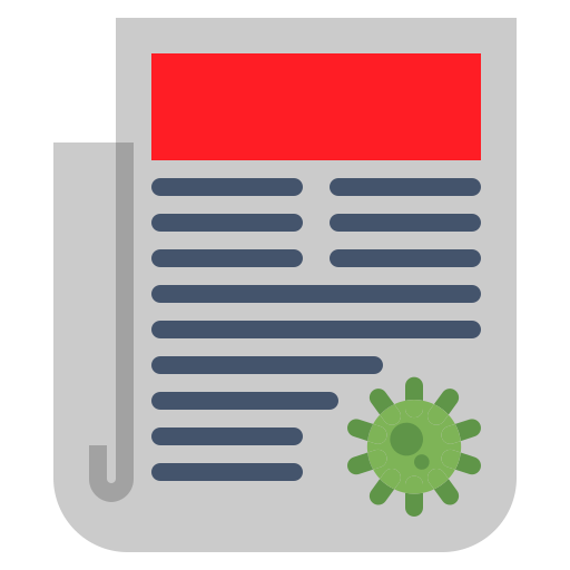 Alert, communication, coronavirus, infection, news, outbreak, virus icon