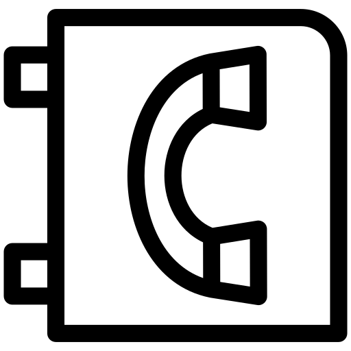 Contact, phone, communication, telephone, call, hotline icon