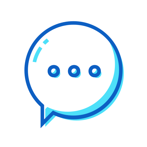 Circle, dot, message icon