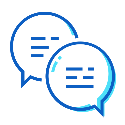 Circle, doublle, messages icon