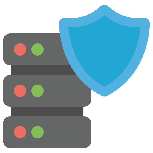 Ddos, protection, server, shield icon