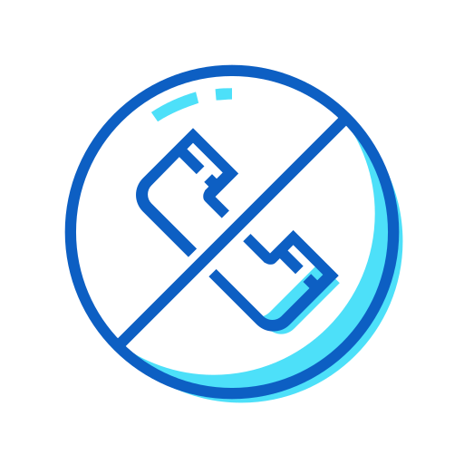 No, no call, no phone, phone icon