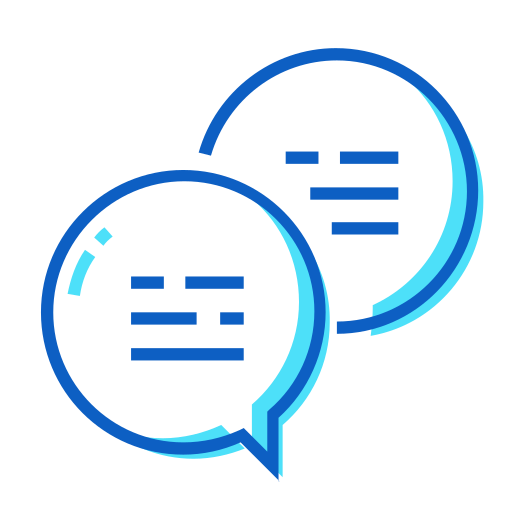 Circle, double, message icon