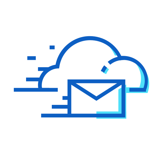 Cloud, message, moving icon