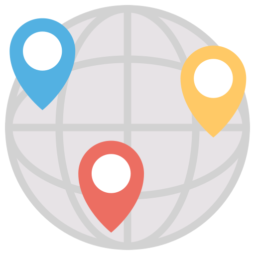 Cdn, globe, locations icon