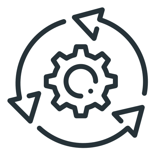 Arrows, cogwheel, system, system update, update icon