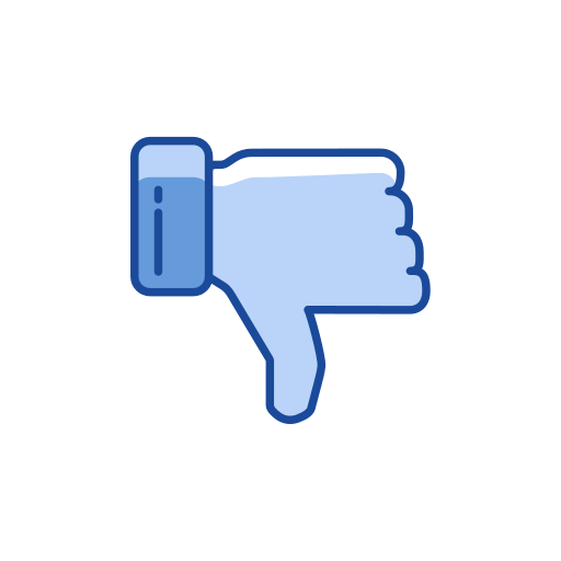 Disapproved, hand, thumbs down, unlike icon