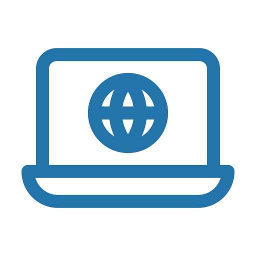 Internet, line, notebook icon
