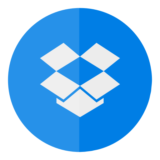 Circle, cloud, dropbox icon