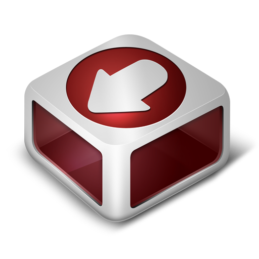 Download, red icon