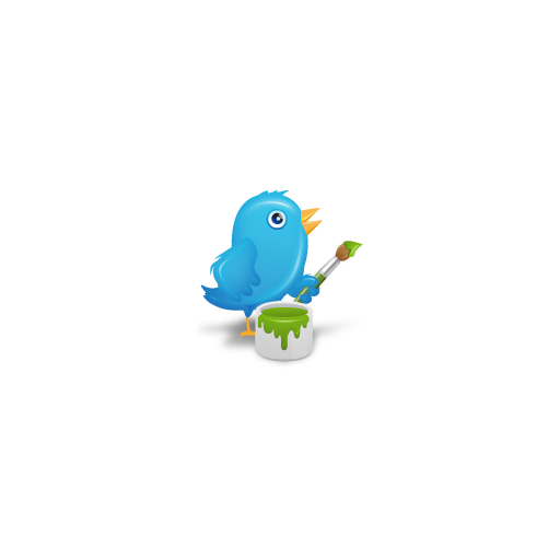 Bird, paint icon
