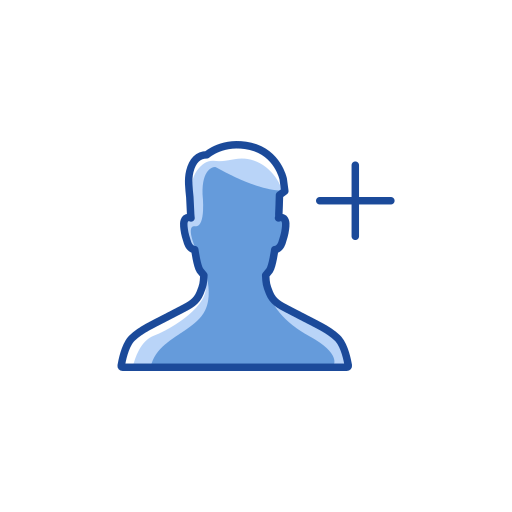 Add, add contact, add friend, friend request icon