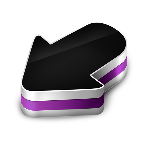 Arrow, purple icon