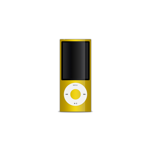 Apple, ipod, yellow icon