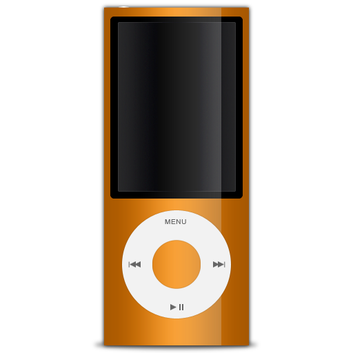 Ipod, nano, 5g, orange icon