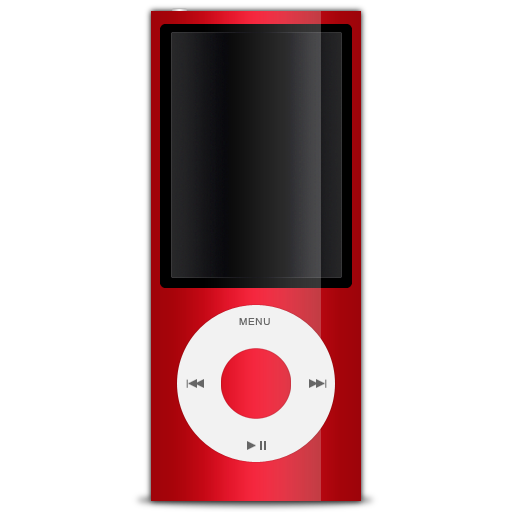 Ipod, nano, 5g, red icon
