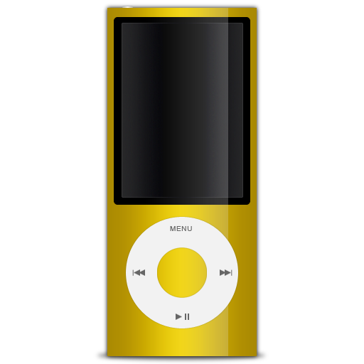 Ipod, nano, 5g, yellow icon