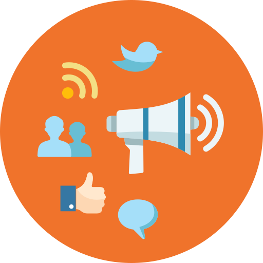 Advertising, blogging, bullhorn, comment, communication, connection, internet icon