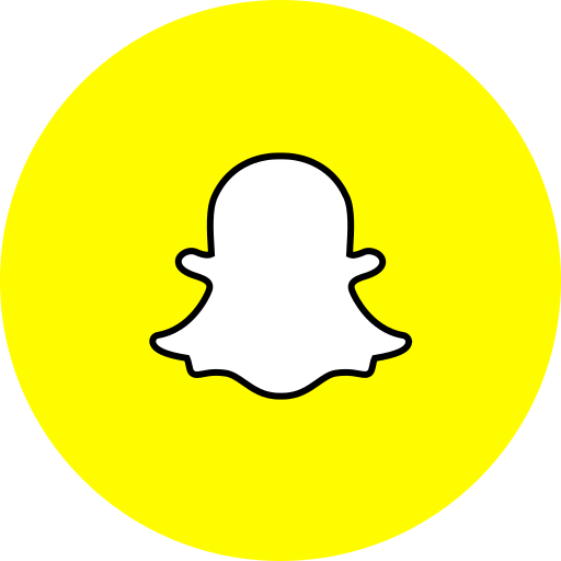 Circle, round icon, snapchat, social media, social network icon