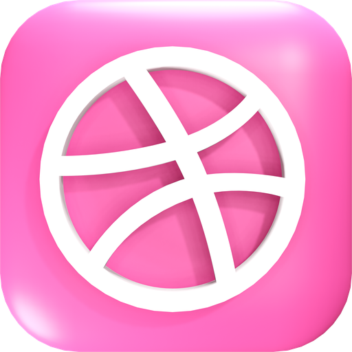 Dribbble, social, media, network, communication, interface, connection icon