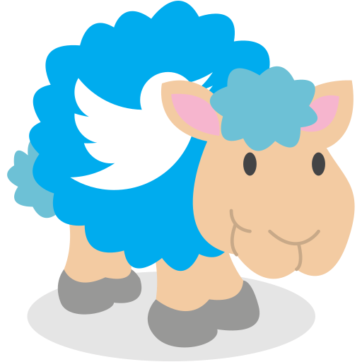 Sheep, twitter, social network icon