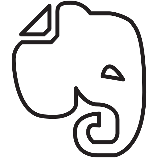 Evernote, media, social, network icon