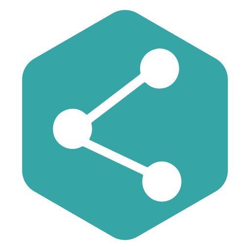 Hexagon, media, polygon, share, social, network icon