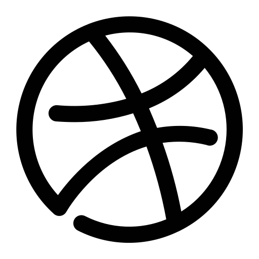 Design, designer, dribbble, network, portofolio icon